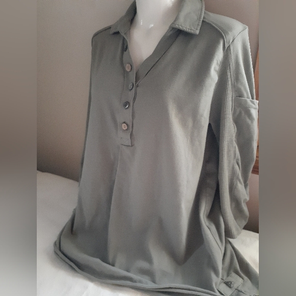 Neon Buddha Medium Khaki ¾ Sleeve Collared - Picture 14 of 16